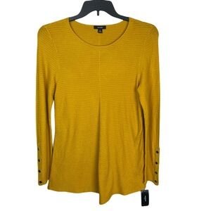3/30$🔥NWT Alfani Yellow Tunic Ribbed Crewneck